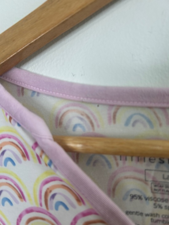 Little Sleepies Women’s Pastel Rainbow Pajama Set Size Large - Picture 7 of 7